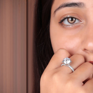 3 Carat Round Cut Wedding Engagement Proposal Rings for Women Gurukrupa-Gems