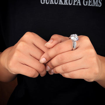 3 Carat Round Cut Wedding Engagement Proposal Rings for Women - Gurukrupa-Gems