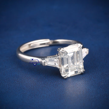 3 stone diamond proposal best quality diamond ring Gurukrupa-Gems