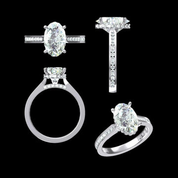 Women’s Rose Gold Solitaire Ring Round Brilliant Lab Diamonds Wedding And Engagement Gurukrupa-Gems