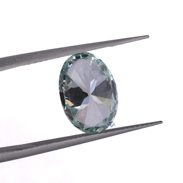 3.60 CT Oval cut with Intense Green lab grown diamond in vvs clarity-Gurukrupa-Gems