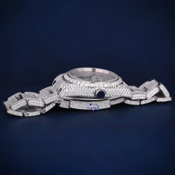 36 mm Womens special day gift luxury watch iced out vvs Gurukrupa-Gems