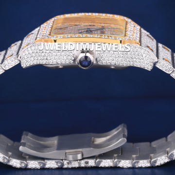36 mm womens two tone luxury diamond watch arabic dials d vvs clarity Gurukrupa-Gems