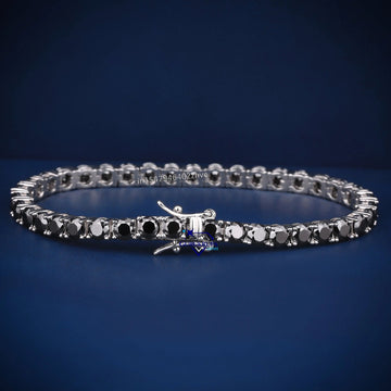 4 mm Black Diamond Tennis Bracelet - Gurukrupa-Gems
