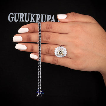 4 mm Black Diamond Tennis Bracelet - Gurukrupa-Gems