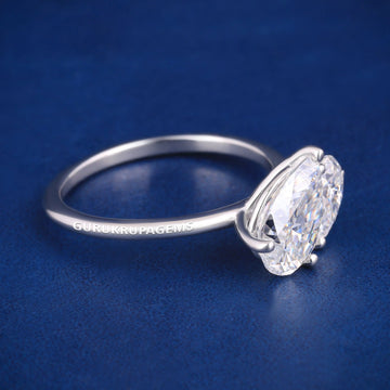 4.50CT Buy Unique Octagon Cut Diamond Engagement Rings for Womens Mens in Silver (Copy) Gurukrupa-Gems