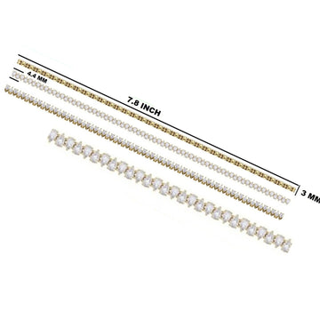 5.2 mm Rose Gold Tennis Bracelets 14k gold Lab Diamond Customizable Gurukrupa-Gems