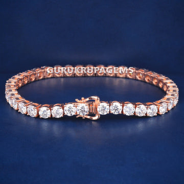 6 Inch 2mm 14K Yellow Gold Tennis Bracelet with VVS Clarity Diamond Shine Gurukrupa-Gems