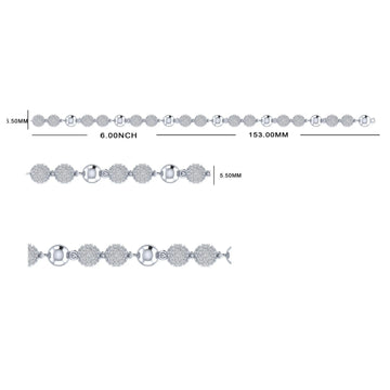 6 Inch 2mm 14K Yellow Gold Tennis Bracelet with VVS Clarity Diamond Shine Gurukrupa-Gems