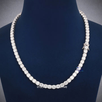6 mm 18 inch tennis diamond chain for women - Gurukrupa - Gems