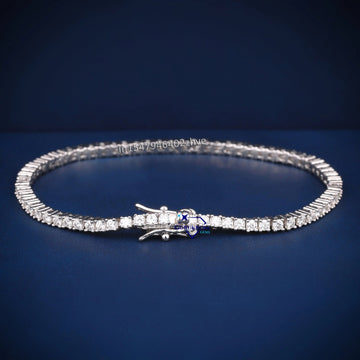7 inch 3 mm elegant womens tennis bracelet for VVS - Gurukrupa-Gems