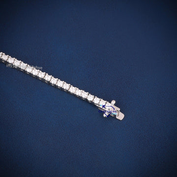7 inch 3 mm elegant womens tennis bracelet for VVS - Gurukrupa-Gems