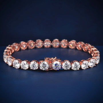 7 inch 6 mm rose gold tennis bracelet for women - Gurukrupa-Gems