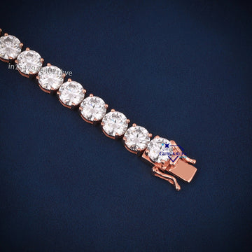 7 inch 6 mm rose gold tennis bracelet for women - Gurukrupa-Gems
