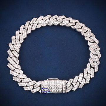 8 inch 10 mm hip hop box cuban diamond bracelet Gurukrupa-Gems