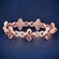Rose Gold Clover Bracelet with Red Marquise Gemstone and Full Iced Look for Men Gurukrupa-Gems