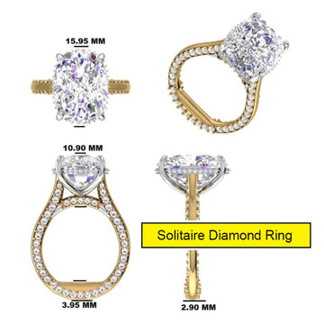 8CT approx silver emerald cut ring for women Gurukrupa-Gems