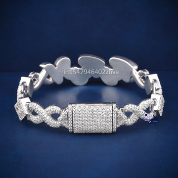 9 inch 15 mm custom bracelet vvs diamond clarity mens accessory - Gurukrupa-Gems