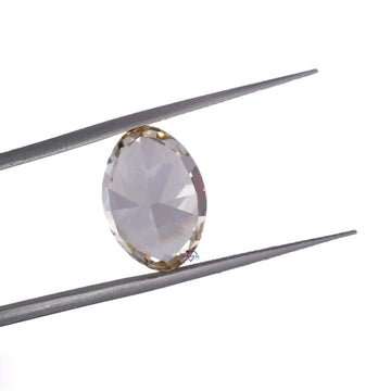 9.82 CT intense yellow color oval cut lab made diamond with vvs clarity-Gurukrupa-Gems