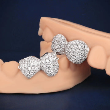 925 Sterling Silver Hip Hop 16 Dental Teeth Diamonds Gurukrupa-Gems