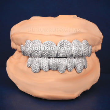 925 Sterling Silver Hip Hop 16 Dental Teeth Gurukrupa-Gems