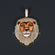 A 14kt yellow gold lion head pendant with lab-grown diamond accents, epitomizing refined sophistication and personalized style