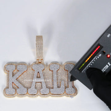 A Stunning Diamond Pendant in 14 kt yellow gold with lab grown diamonds is perfect for men and women Gurukrupa-Gems