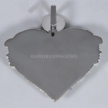 Adorn yourself in sophistication with our 14kt white gold pendant enhanced by a flawless lab-created diamond Gurukrupa-Gems