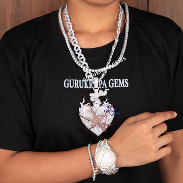 All custom made hiphop diamond jewelry set for men women Gurukrupa-Gems