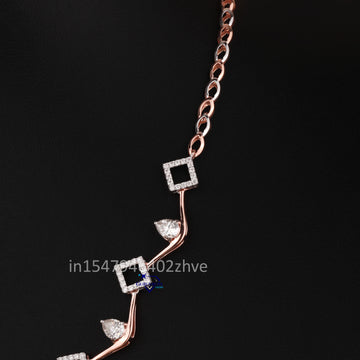 Lavishly crafted best selling 14 kt gold lab grown diamonds women necklace