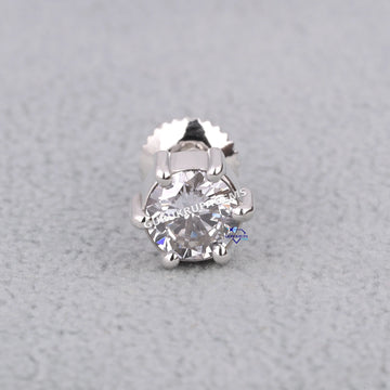 Best selling 3 ct mens single diamond earrings for elegant look vvs clarity Gurukrupa-Gems