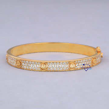Best selling custom made yellow toned love diamond bracelets with vvs clarity diamonds Gurukrupa-Gems