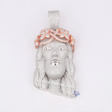 Best selling jesus inspired 14kt gold lab grown diamond pendant with vvs clarity Gurukrupa-Gems