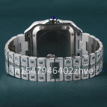 Best selling moissanite fully iced out diamond watch with vvs clarity crafted meticulously for men-Gurukrupa-Gems