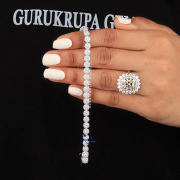 Best selling white tennis bracelet for women Gurukrupa-Gems