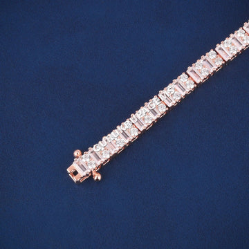 8 inch 5.2mm Sterling Silver VVS Diamond Tennis Bracelet Unisex Buy New Collection Gurukrupa-Gems