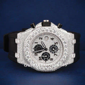 Black Belt Royal Roak Diamond Watch Passes Diamond Tester Gurukrupa-Gems