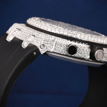 Black Belt Royal Roak Diamond Watch Passes Diamond Tester Gurukrupa-Gems