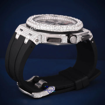 Black Belt Royal Roak Diamond Watch Passes Diamond Tester Gurukrupa-Gems