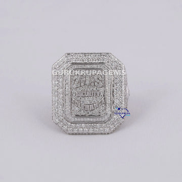 Bling ring for men with vvs clarity diamonds in 14 kt gold lab grown diamonds Gurukrupa-Gems