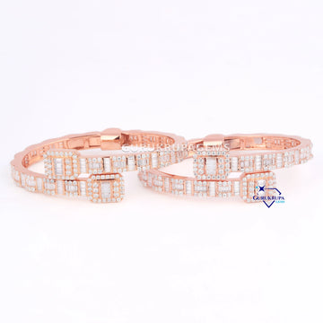 Branded jewelry designs for men women gifting bracelet accessory with baguette round cut diamonds Gurukrupa-Gems