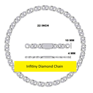 Buy Classic 4.2mm 14K Yellow Gold Tennis Diamond Chain Necklace for Unisex (Copy) Gurukrupa-Gems