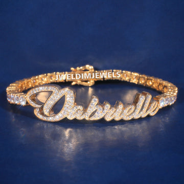 Buy Two Tone Rose Gold & Silver Pear Shape Diamond Tennis Bracelet in Iced Out Diamonds Bracelets Mens Womens (Copy) Gurukrupa-Gems