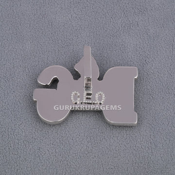 Classic lab grown diamond pendant crafted in 14 kt gold with vvs clarity diamonds Gurukrupa-Gems