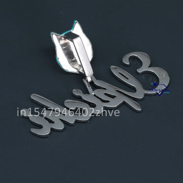 Classic name letter pendant with vvs clarity diamonds crafted in 14 kt white gold for unisex