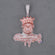 Classic two tone 14 kt white and rose gold hip hop diamond pendant with vvs clarity diamonds Gurukrupa-Gems
