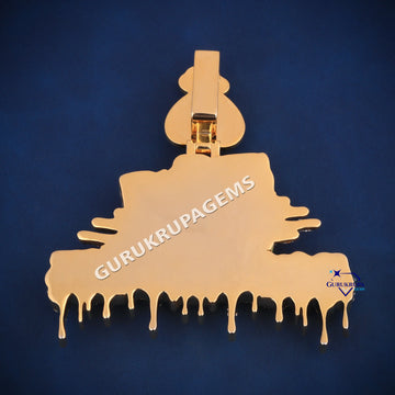 Colour enamel customized hip hop diamond pendant Gurukrupa-Gems
