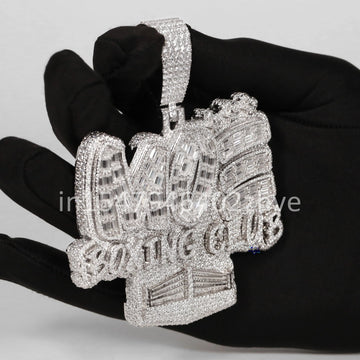 Crafting a custom and attractive diamond pendant in 14kt white gold with a lab-grown diamond-Gurukrupa-Gems