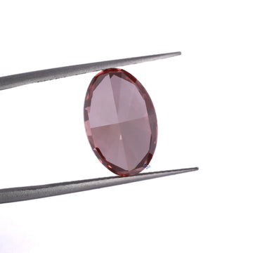 Create memories with our lab-grown oval cut brownish pink diamond color, destined to be cherished crafted in vvs clarity-Gurukrupa-Gems