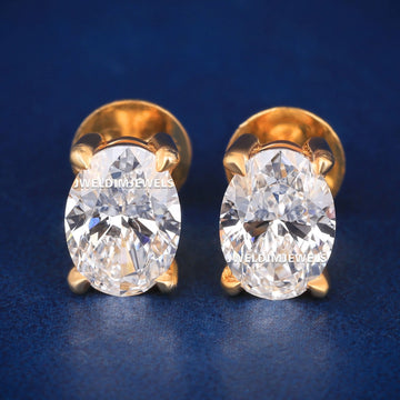 Cushion cut halo set diamond earring top quality Gurukrupa-Gems